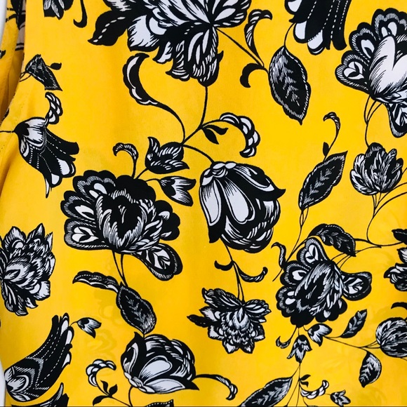 Vince Camuto | yellow floral top high-low - Picture 4 of 5